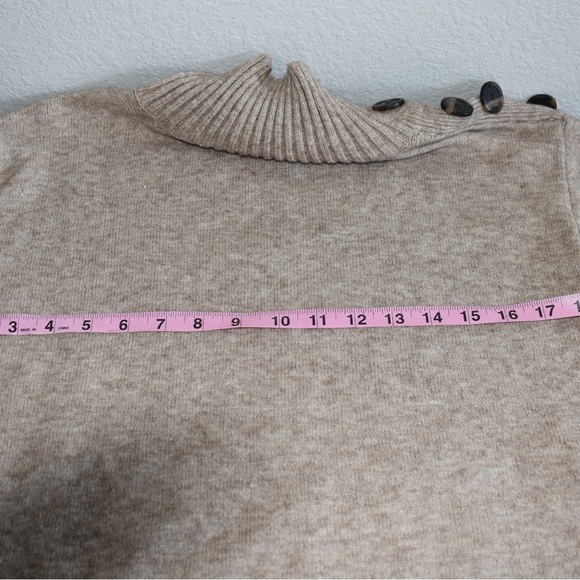 by Anthropologie Womens Tan/Brown Margarita Button Shoulder Tunic Sweater XSmall - Picture 9 of 11